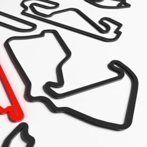 F1 Circuits Laser cut track wall art or desk decoration - with 2x FREE GIFTS from the Formula 1 Memorabilia store collection.