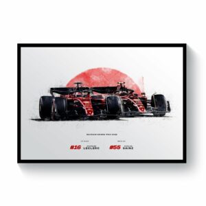 Ferrari 1-2 Bahrain Grand Prix | 2022 Formula 1 Art Print Race Track Wall Art by Pit Lane Prints