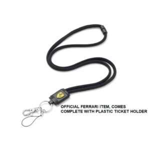 LANYARD Scuderia Ferrari Black NeckStrap KeyClip Ticketholder Formula One F1 NEW from the Official Motorsport Merchandise store collection.