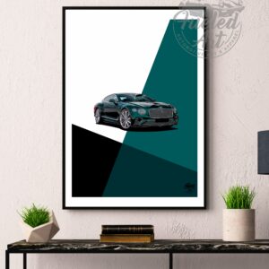 Bentley Continental GT Speed Print - Various Sizes. Bentley wall decor, Supercar poster, Bentley Continental wall art, gift gifts from the Sports Car Racing Fine Art Originals store collection.