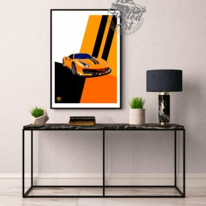 Ferrari 488 Pista Print - Various Sizes. Ferrari 488 Pista gift, Supercar wall art, Super car poster, Ferrari 488 pista artwork by Fueled.art