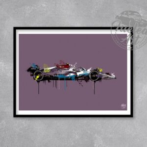 Lewis Hamilton 2022 Mercedes F1 print - Various Sizes. F1 gifts, Formula 1 Wall Art, Formula 1 poster, F1 artwork, Motorsport gift from the GPBox store.