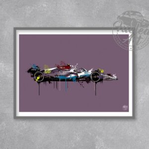 Lewis Hamilton 2022 Mercedes F1 print - Various Sizes. F1 gifts, Formula 1 Wall Art, Formula 1 poster, F1 artwork, Motorsport gift from the GPBox store.