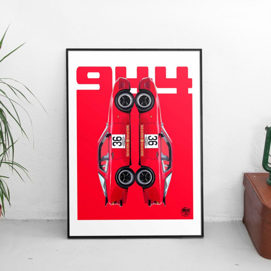 Porsche 944 Turbo Cup Print - Various Sizes. Porsche 944 wall art, Classic car poster, Porsche 944 artwork, Classic Porsche gift from the Sports Car Racing Fine Art Originals store collection.