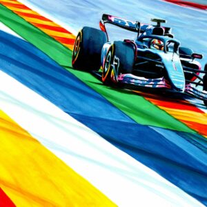 Pierre Gasly - 2023 Belgian GP Sprint Race Podium - Alpine A523 from the Race Track Wall Art store collection.