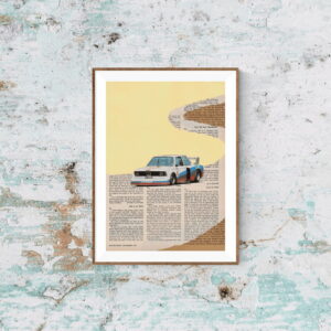 BMW 320i | Print from an original collage Coffee Table Car Magazines by Mr What & Mrs Why