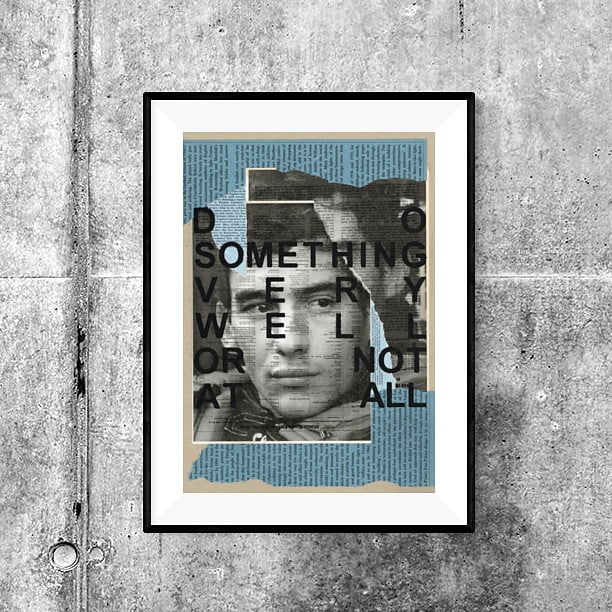 Ayrton Senna: 'Do something very well or not at all' | Print from an original collage from the Ayrton Senna store collection.