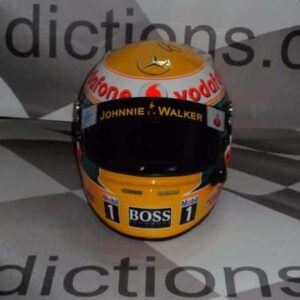 Hamilton Mclaren signed replica helmet - NOW SOLD from the Sports Car Racing Collectibles store collection.