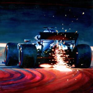 Lewis Hamilton 2019 Bahrain GP Winner from the Sports Car Racing Fine Art Originals store collection.