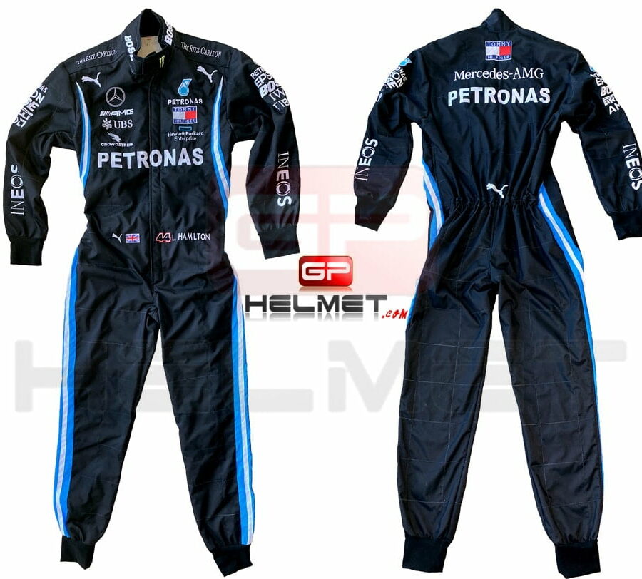 Lewis Hamilton 2020 replica Racing Suit Mercedes AMG F1 / Black Lives Matter model from the Sports Car Racing Race Suits store collection.