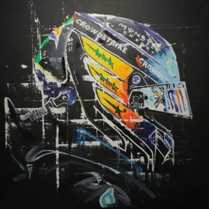 Lewis Hamilton 16 Artist Embellished Print By Sean Wales Lewis Hamilton by Sean Wales Art