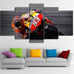 Marc Marquez Moto GP Modular Wall Art Canvas from the Sports Car Racing Canvas store collection.