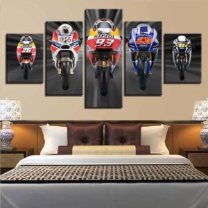 Moto GP Grid Modular Wall Art Canvas from the Sports Car Racing Canvas store collection.