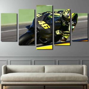 Valentino Rossi Carbon Modular Wall Art Canvas from the Sports Car Racing Canvas store collection.