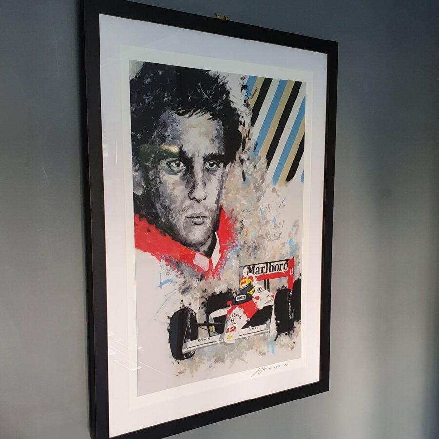 Ayrton Senna - Limited Edition Print. McLaren F1 Poster, Formula One poster, Formula 1 wall art, Motor Racing Gift, Artwork gifts from the Ayrton Senna store collection.