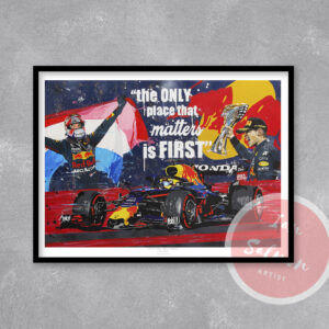 Max Verstappen Red Bull F1 - Limited Edition Print. Formula One Racing, Motorsport wall art, F1 artwork gift, Car poster decor Sports Car Racing Fine Art Originals by Ian Salmon Art