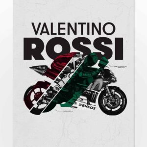 Valentino Rossi Moto GP Motorcycle Poster, Motorbike Print, VR46, Italian GP from the MotoGP Memorabilia store collection.