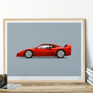 Ferrari F40 Art print/poster by Petrol Odour