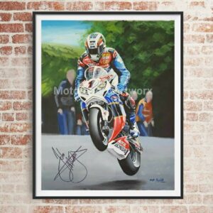 John McGuinness Isle of Man TT Limited edition art print by Jeff Rush Motorcycle racing poster Road racing poster TT poster gifts for biker MotoGP Memorabilia by Motorsport Artworx