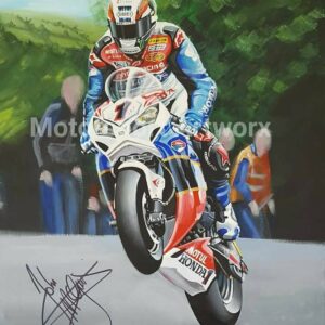 John McGuinness Isle of Man TT Limited edition art print by Jeff Rush Motorcycle racing poster Road racing poster TT poster gifts for biker MotoGP Memorabilia by Motorsport Artworx