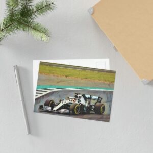 Lewis Hamilton F1 Car Fan Art - Fine Art Postcards from the Sports Car Racing Birthday Cards store collection.