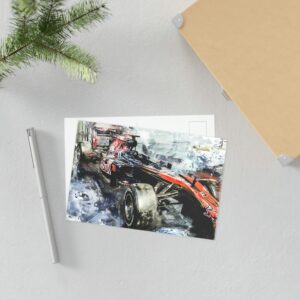 F1 Fan Art - Postcards Sports Car Racing Birthday Cards by F1FanArt