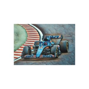 Fernando Alonso F1 Fan Art - Postcards Sports Car Racing Birthday Cards by F1FanArt