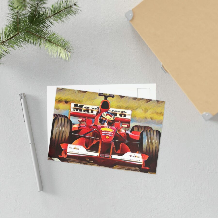 Ferrari F1 Classic Car Fan Art - Postcards from the Sports Car Racing Birthday Cards store collection.