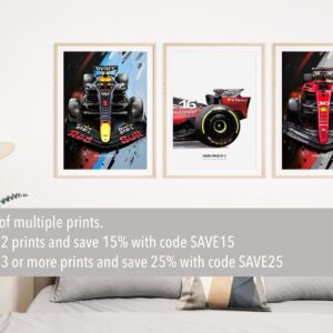 2023 Ferrari F1 SF-23 art poster print, Formula 1 poster, Leclerc poster, Sainz Poster Ferrari Poster, Formula 1 gift, Ferrari F1 poster art by JVSDigitalArt