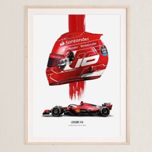 Leclerc 2023 Ferrari F1 Helmet art poster print, Formula 1 poster, Charles Leclerc poster, Ferrari Poster, Formula 1 gift, Ferrari F1 poster by JVSDigitalArt