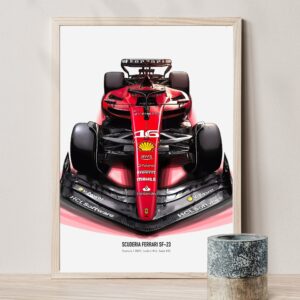 Set of 3 2023 Ferrari F1-23 art poster print, car poster, Formula 1 poster, Sainz poster, Leclerc poster, Ferrari Poster, Formula 1 gift by JVSDigitalArt