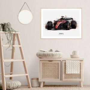 2023 Leclerc Ferrari F1 SF-23 art poster print, Formula 1 poster, Charles Leclerc poster, Ferrari Poster, Formula 1 gift, Ferrari F1 poster by JVSDigitalArt