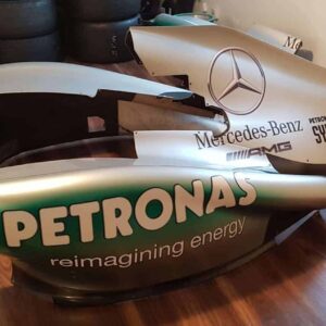 NOW SOLD-Hamiltons W04 Mercedes AMG bodywork from the Sports Car Racing Car Parts store collection.