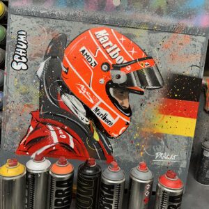 Michael Schumacher - Graffiti painting from the Race Car Wall Art store collection.