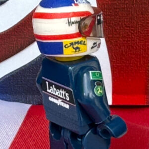 Nigel Mansell Williams F1 formula 1 F1 grand prix pilota figura driver Super suit and super helmet in minifigure from the Sports Car Racing Race Gloves store collection.