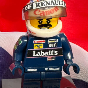 Nigel Mansell Williams F1 formula 1 F1 grand prix pilota figura driver Super suit and super helmet in minifigure from the Sports Car Racing Race Gloves store collection.