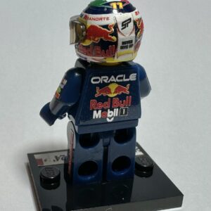 Sergio Checo Perez F1 driver Super suit and super helmet in minifigure Red Bull Racing by RacingModelCar