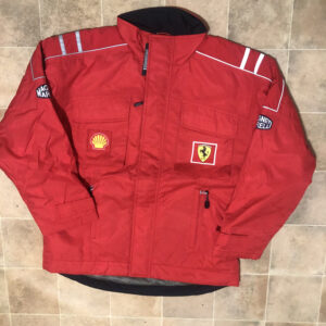 Ferrari team jacket / available in sizes Large , Large and XXLarge . Sports Car Racing Apparel by KatTom9294