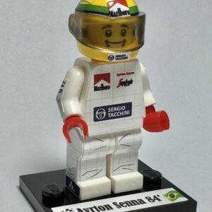 Ayrton Senna Toleman formula 1 grand prix pilota driver minifigure from the Vintage store collection.