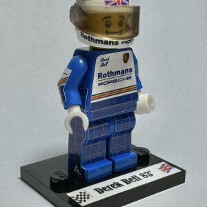 Derek Bell Winner Le Mans Porsche 962 1983 formula 1 24h Le Mans grand prix pilota driver minifigure from the Official Motorsport Merchandise store collection.