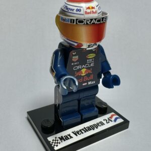 Max Verstappen 2024 formula 1 grand prix pilota driver minifigure from the Sports Car Racing Race Gloves store collection.