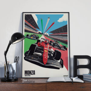 Monza GP Race Poster Ferrari Mercedes Redbull F1 Poster from the Race Track Wall Art store collection.