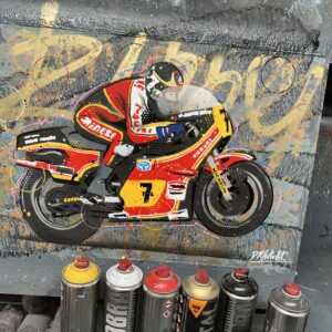 Barry Sheene - Graffiti Painting from the Sports Car Racing Fine Art Originals store collection.