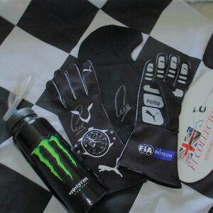 LEWIS HAMILTON SIGNED REPLICA 2020 GLOVES & BALACLAVA Sports Car Racing Race Gloves by F1 collectors.com