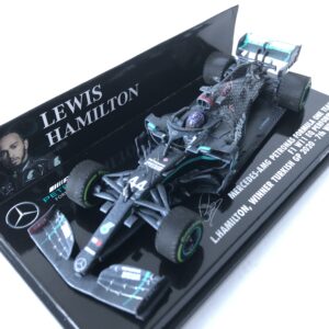 2020 Lewis Hamilton | Mercedes AMG Petronas W11 EQ Performance | Minichamps Diecast 1:43 | Winner Turkish GP – 7th World Title from the Coffee Table Car Magazines store collection.