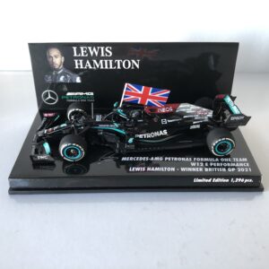 2021 Lewis Hamilton | Mercedes AMG Petronas W12 E Performance | Minichamps Diecast 1:43 | Winner British GP from the Sports Car Racing Metal Signs store collection.