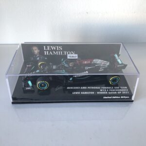 2021 Lewis Hamilton | Mercedes AMG Petronas W12 E Performance | Minichamps Diecast 1:43 | Winner Qatar GP from the Sports Car Racing Photography store collection.