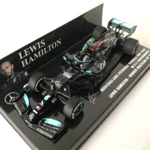 2021 Lewis Hamilton | Mercedes AMG Petronas W12 E Performance | Minichamps Diecast 1:43 | Winner Brazilian GP from the F1 Helmets store collection.