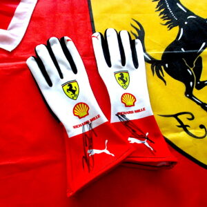 FERRARI REPLICA GLOVES SIGNED CHARLES LE CLERC& SAINZ SPECIAL EDITION from the Sports Car Racing Apparel store collection.