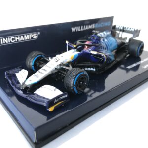 2021 George Russell | Williams Racing Mercedes FW43B | Minichamps Resin 1:43 | 2nd Place Belgian GP from the Sports Car Racing Flags store collection.